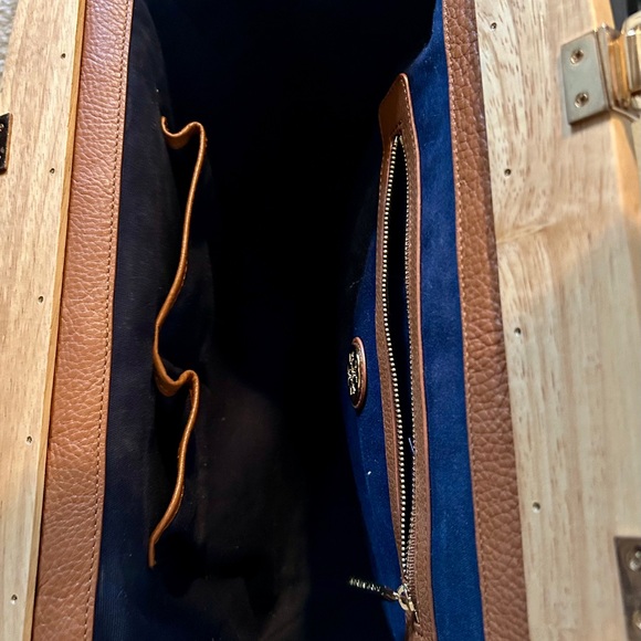 Tory Burch Attersee Floral Patchwork Women's Bag with Wooden Handle - Picture 8 of 8